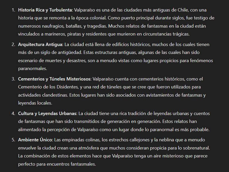 Estas fueron las razones que entregó ChatGPT para elegir Valparaíso como la ciudad de Chile con más probabilidades de que puedas ver un fantasma.