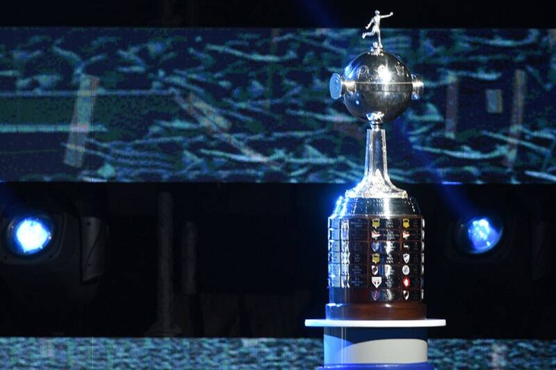View of the Copa Libertadores trophy at the Conmebol headquarters on December 17, 2018 in Luque, Paraguay, ahead of the draw for the Copa Libertadores 2019. (Photo by NORBERTO DUARTE / AFP) (Photo credit should read NORBERTO DUARTE/AFP/Getty Images)