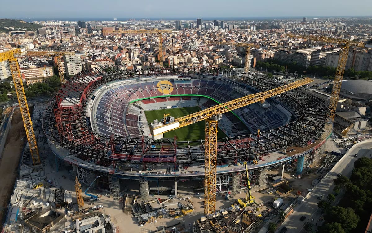 Las obras en el Camp Nou.