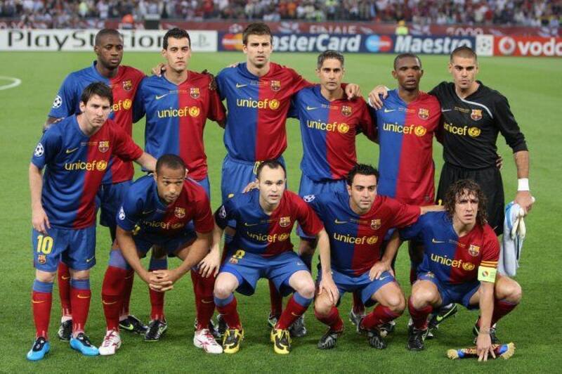 Plantel FC Barcelona 2008/09.