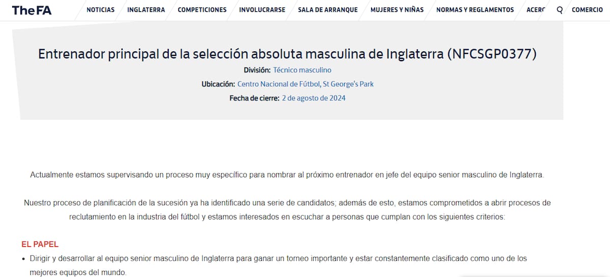 El cuadro de los Tres Leones comenzó a buscar a su próximo técnico a través de su página web.
