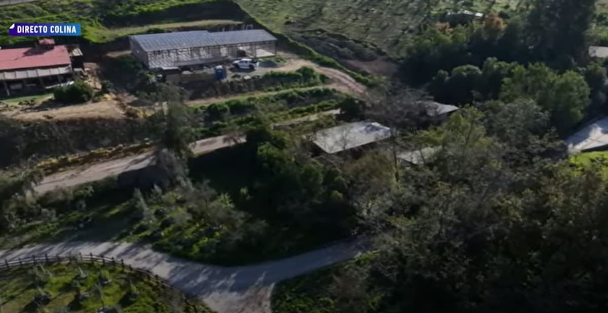 Vista aérea de la casa de Felipe Camiroaga. Créditos: Pantallazo Mega