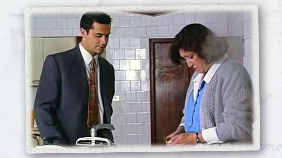 Felipe Camiroaga y Anita Reeves en "Jaque Mate" de TVN. Créditos: Canal 13