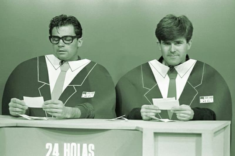 Felipe Camiroaga y Marcelo Comparini en "Extra Jóvenes".