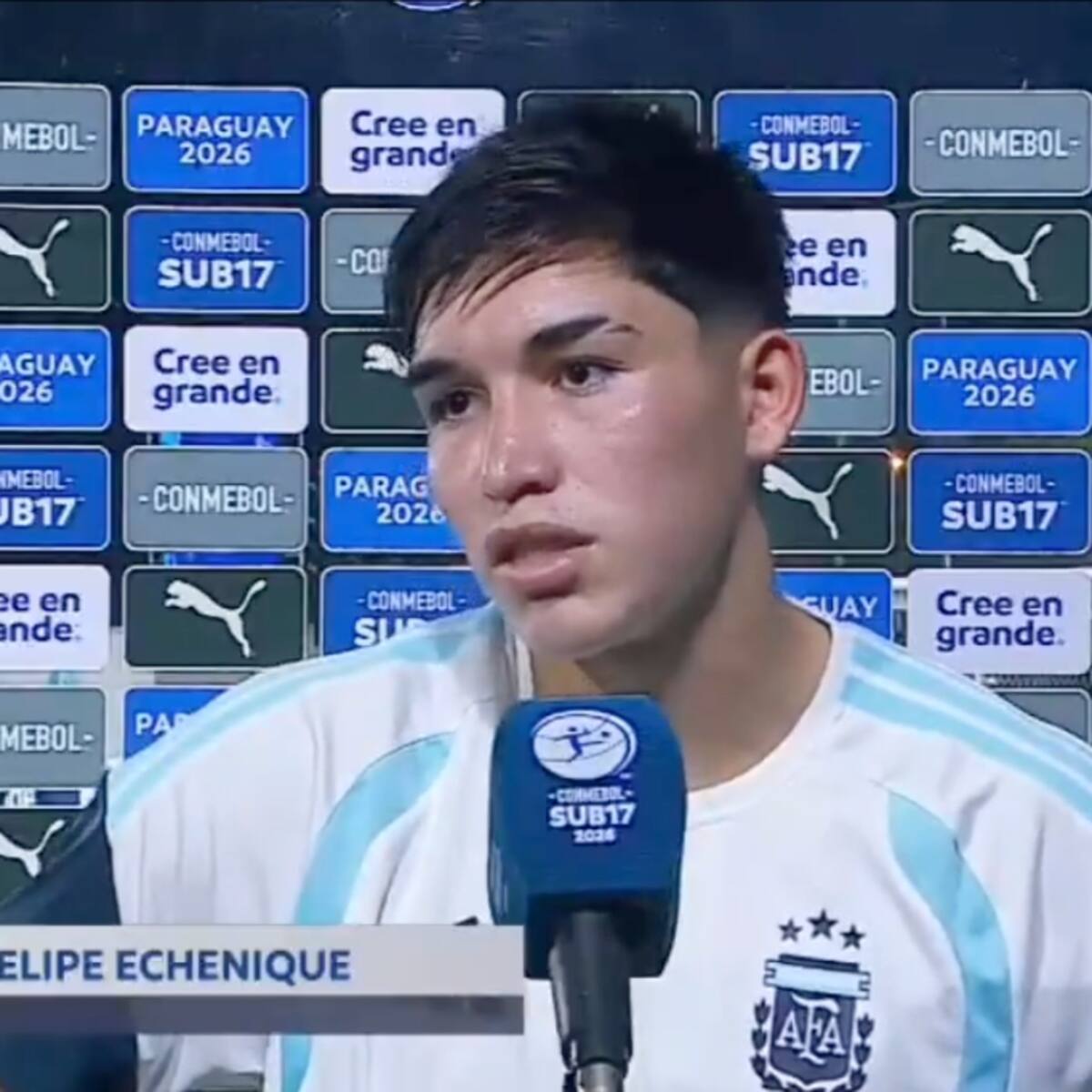 VIDEO | Jugador argentino lanza desubicada frase contra Colombia tras perder por goleada la final del Sudamericano Sub 17