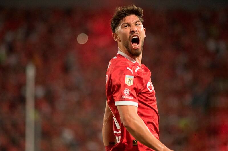 jugando con Independiente por la Liga Argentina. Foto: Club Atlético Independiente.