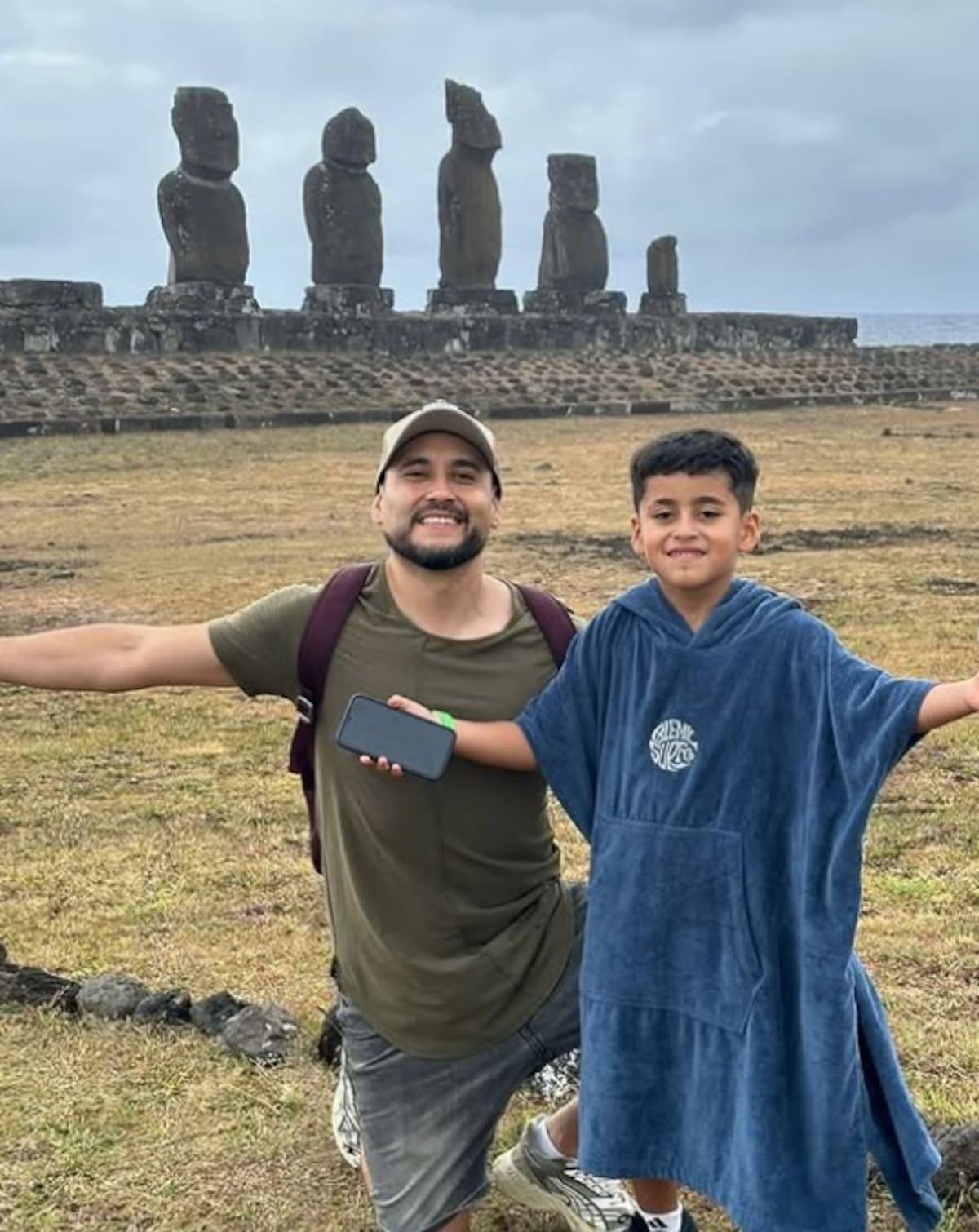 Hermano y sobrino acompañaron a Marité Matus en sus vacaciones. Créditos: Instagram