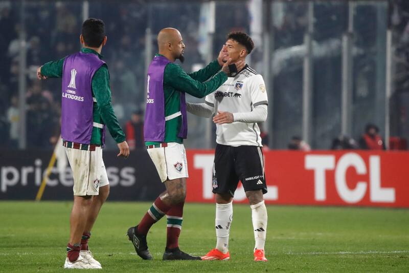 Felipe Melo junto a Alan Saldivia por Copa Libertadores.