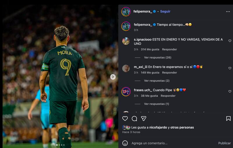 El enigmático mensaje de Felipe Mora.