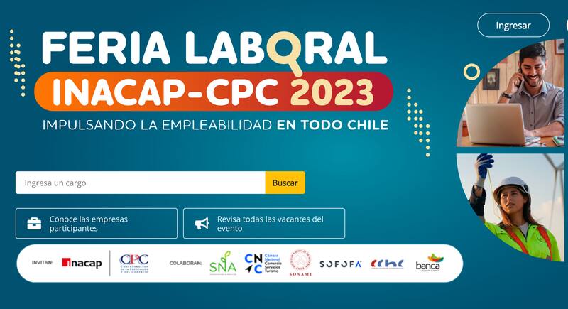 La Feria Laboral CPC-Inacap durará hasta el 17 de noviembre. Foto: Incacap.
