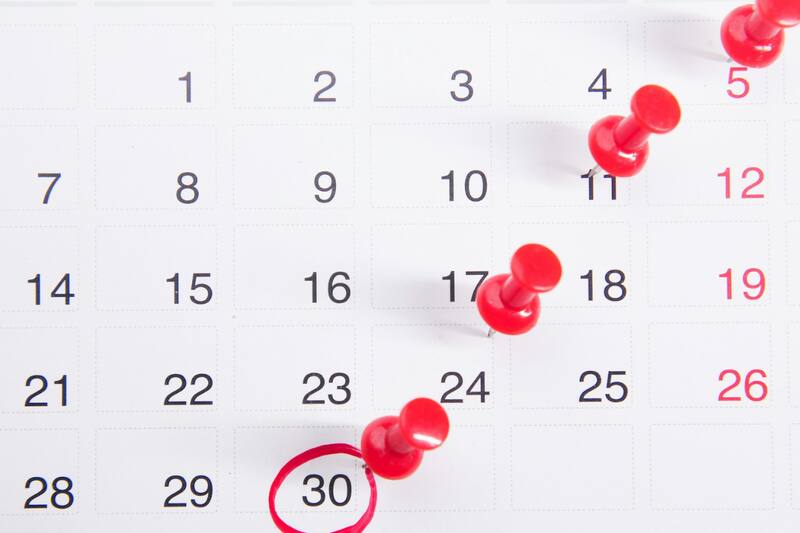 Este mes cuenta con varios días libres para descansar.