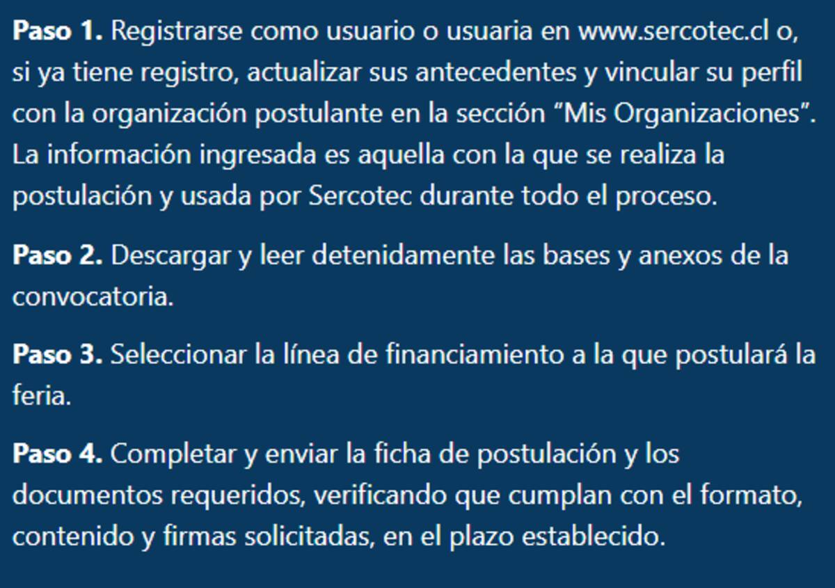 Pasos para postular al Fondo de Desarrollo de Ferias Libres.