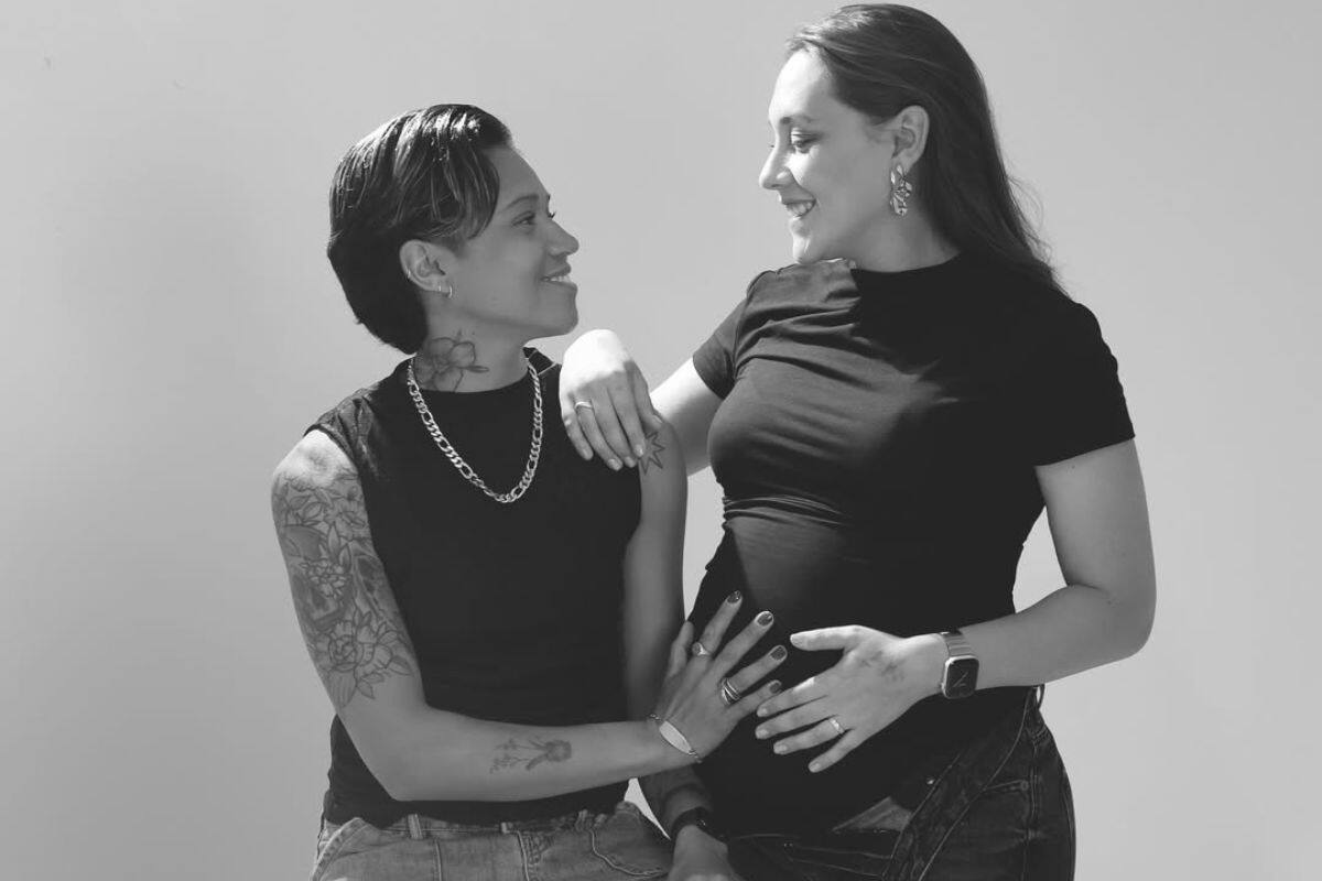 La futbolista del León de México y la periodista fueron madres. Foto: Instagram Grace Lazcano.