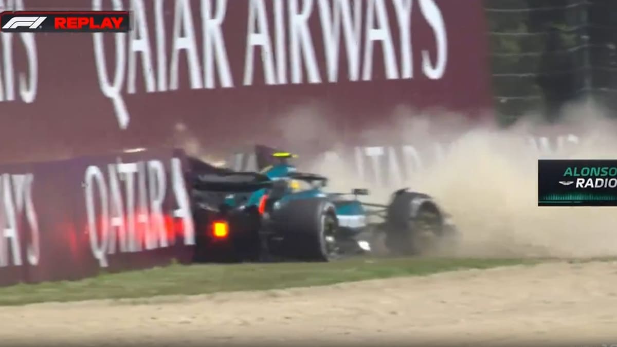 VIDEO | Asustó a todos: el fuerte choque que sufrió Fernando Alonso en las prácticas de la Fórmula 1