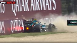 VIDEO | Asustó a todos: el fuerte choque que sufrió Fernando Alonso en las prácticas de la Fórmula 1