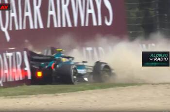 VIDEO | Asustó a todos: el fuerte choque que sufrió Fernando Alonso en las prácticas de la Fórmula 1