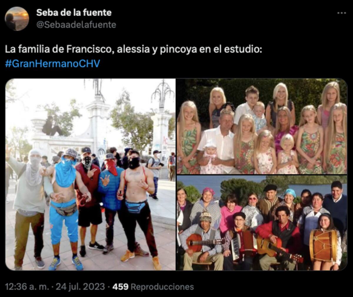 Los memes del encuentro de familias de Fernando Altamirano y Alessia Traverso. Foto: Twitter