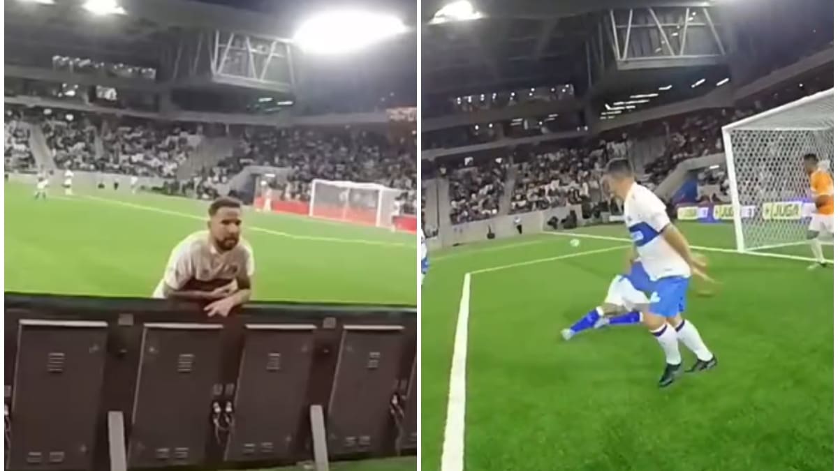 VIDEO| Chiqui Cordero tomó el celular de un hincha de la UC, grabó en pleno Claro Arena y este fue el resultado