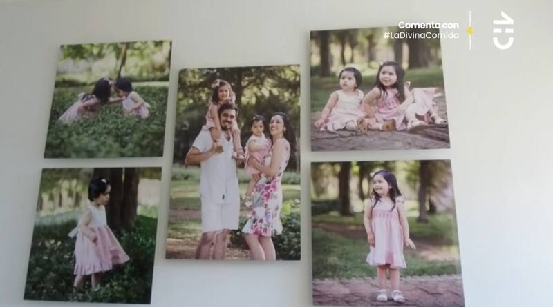 El cuadro de su hijo junto a su familia / CHV