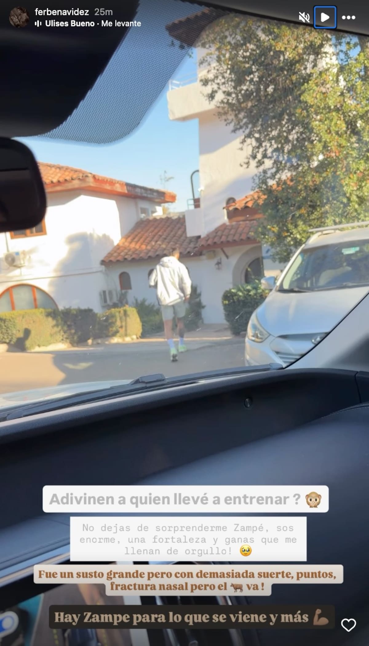 Fernanda Benavidez, su esposa, actualizó su estado.