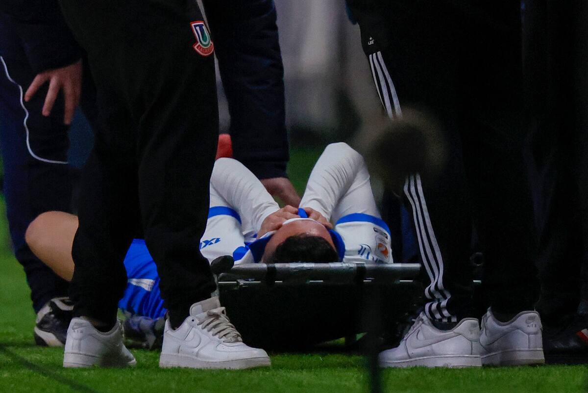 El argentino cuando se lesionó ante La Calera. Foto: Agencia Aton.