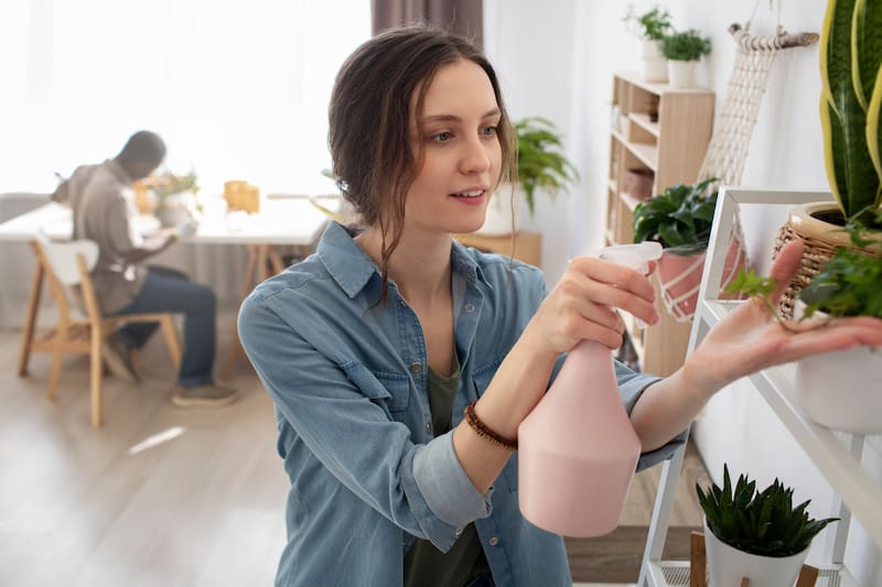 Usando plátano y vinagre, puedes hacer maravillas para nutrir tus plantas tanto de interior como de exterior. Créditos: Freepik.