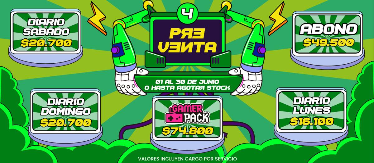 Estos son los precios de los tickets.