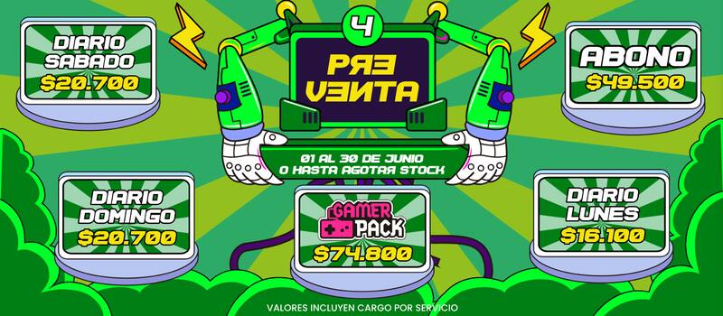 Estos son los precios de los tickets.