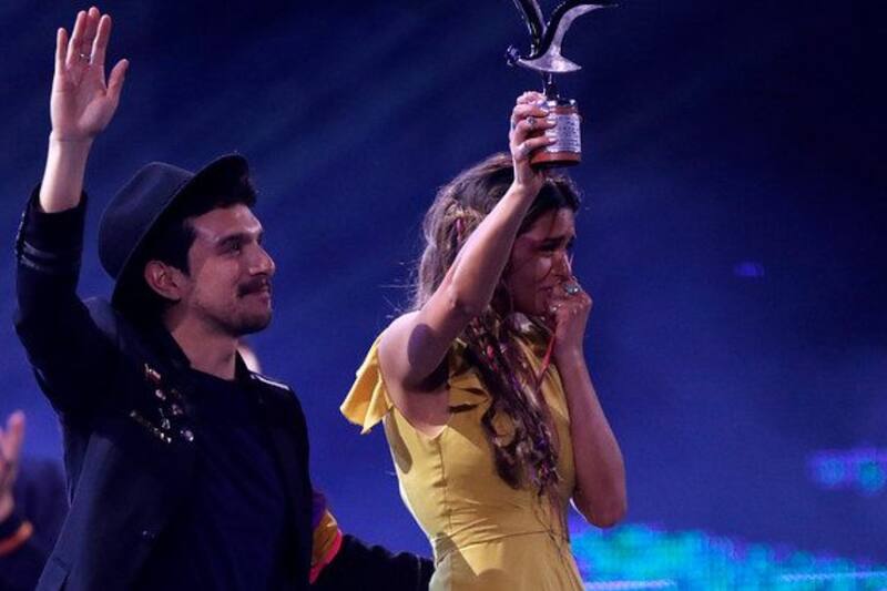 Imagenes de los ganadores en 2018 de la Competencia Folclorica e Internacional del Festival de Viña