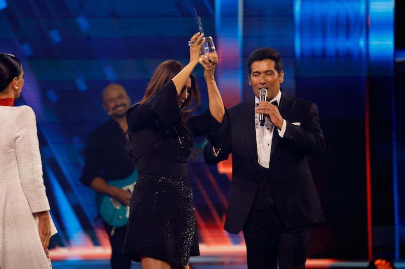 Myriam Hernández fue uno de los cinco artistas que recibieron el ansiado reconocimiento. Créditos: Aton Chile.