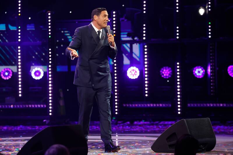 Vina del Mar, 28 de febrero de 2024.
El animador Francisco Saavedra durante la cuarta noche del Festival de Vina 2024.
Raul Zamora/Aton Chile