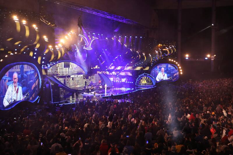 Vina del Mar, 27 de febrero de 2024.
Men at work se presenta durante la tercera noche del Festival de Vina 2024.
Aton Chile