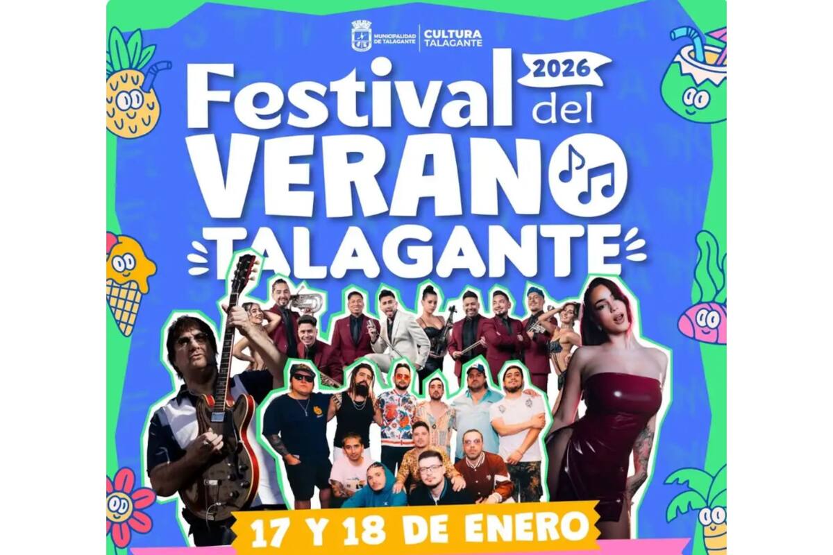 Contará con la participación de grandes artistas nacionales y locales.
Créditos: Municipalidad de Talagante.