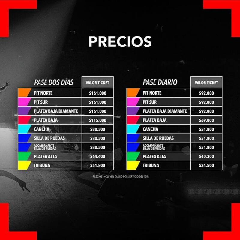 Precios Festival La Junta 2023.