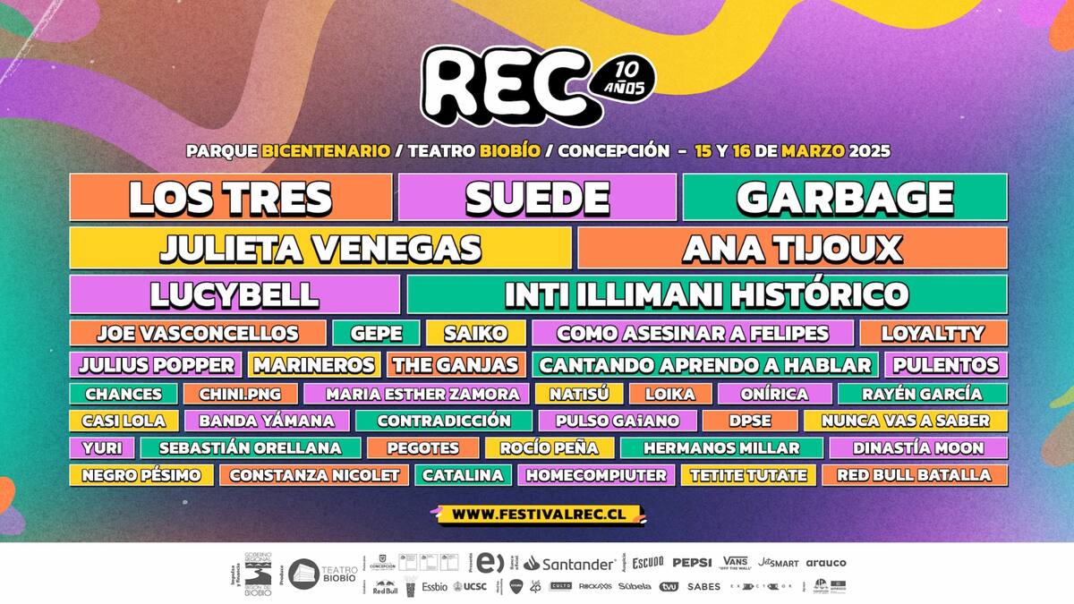 El line up de la edición 2025 coincidirían con Álvaro Henríquez y Julieta Venegas