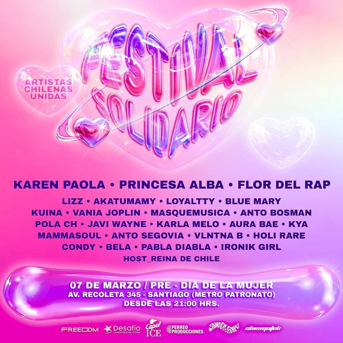 Estas son las artistas chilenas que se presentaran en el Festival Solidario.