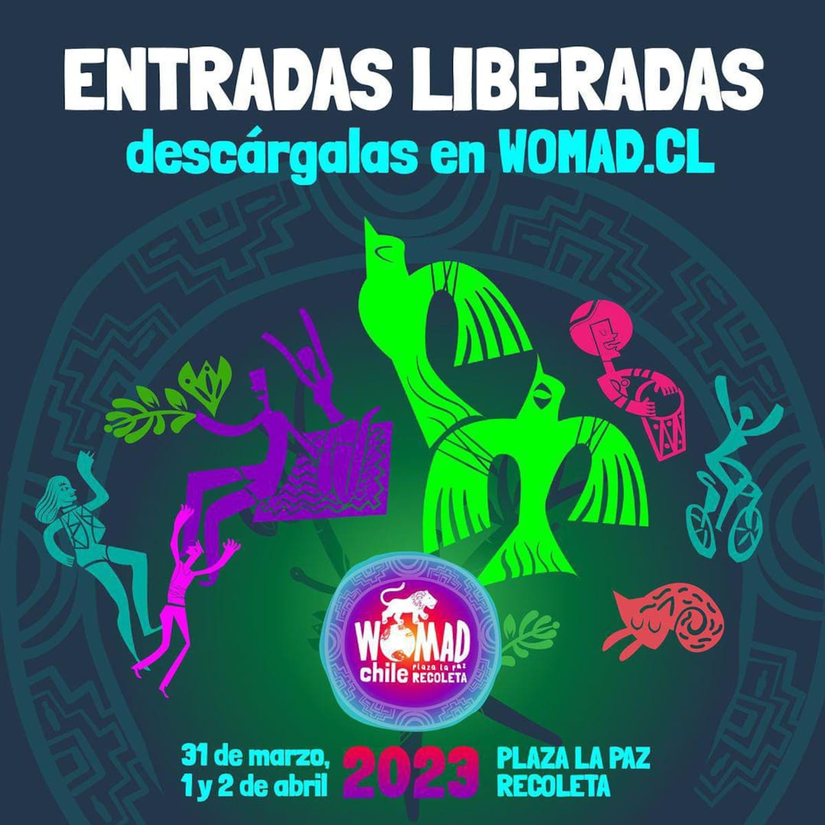 El evento se desarrollará durante tres días y contará con más de 20 artistas. Créditos: @Womad_Chile
