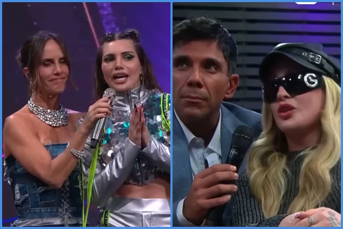 El violento round en vivo de Faloon Larraguibel y Fran Maira. Foto: Reproducción CHV.