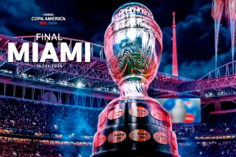 El partido por el título de la Copa América 2024 se jugará el 14 de julio próximo en Miami.