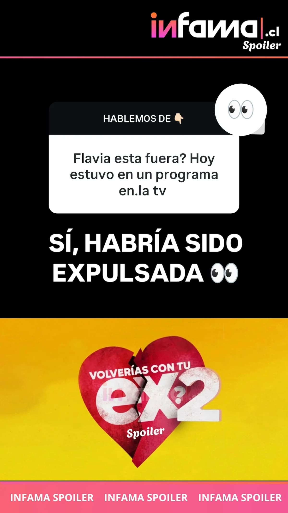 Habría sido expulsada según Infama. Foto: Instagram.