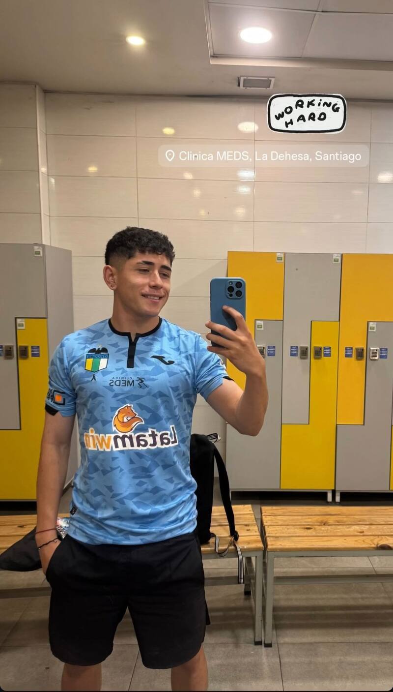 Flavio Moya con la camiseta de O'Higgins.