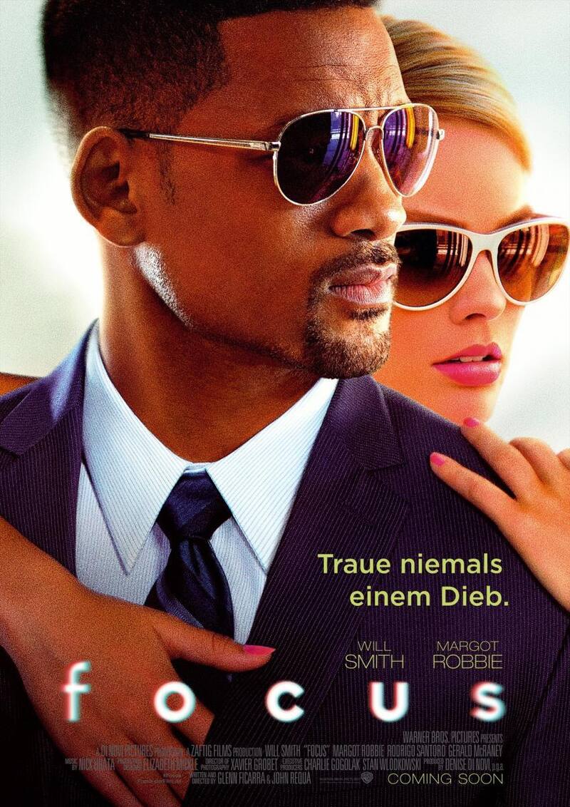 "Focus: Maestros de la Estafa" es protagonizada por Will Smith y Margot Robbie.