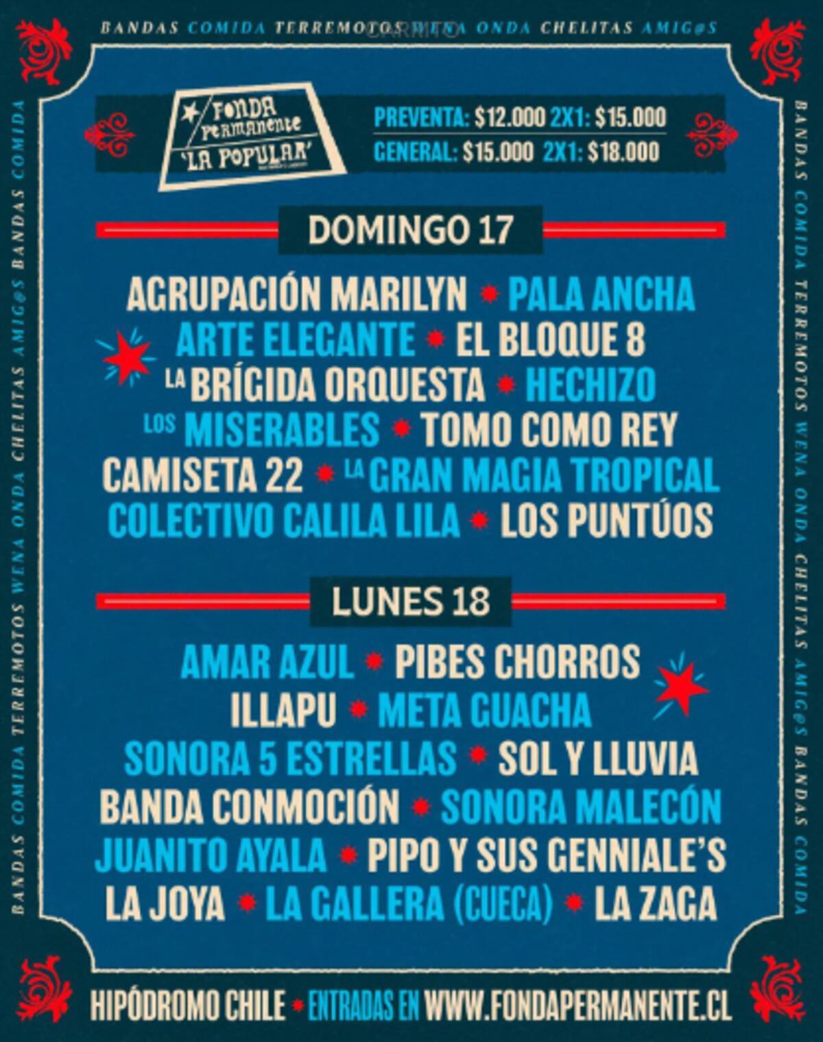 El evento se llevará a cabo en el Hipódromo Chile. Créditos: Fonda Permanente Popular.