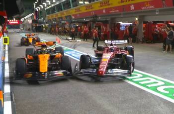 VIDEO | ¡Se equivocó, lo hizo mal! El insólito accidente de Leclerc con Norris en la Fórmula 1