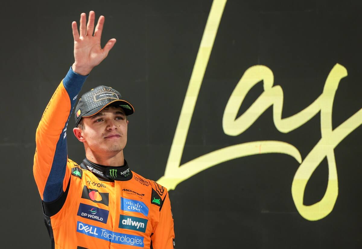 Lando Norris sigue como líder, pero con menos ventaja que antes. EFE