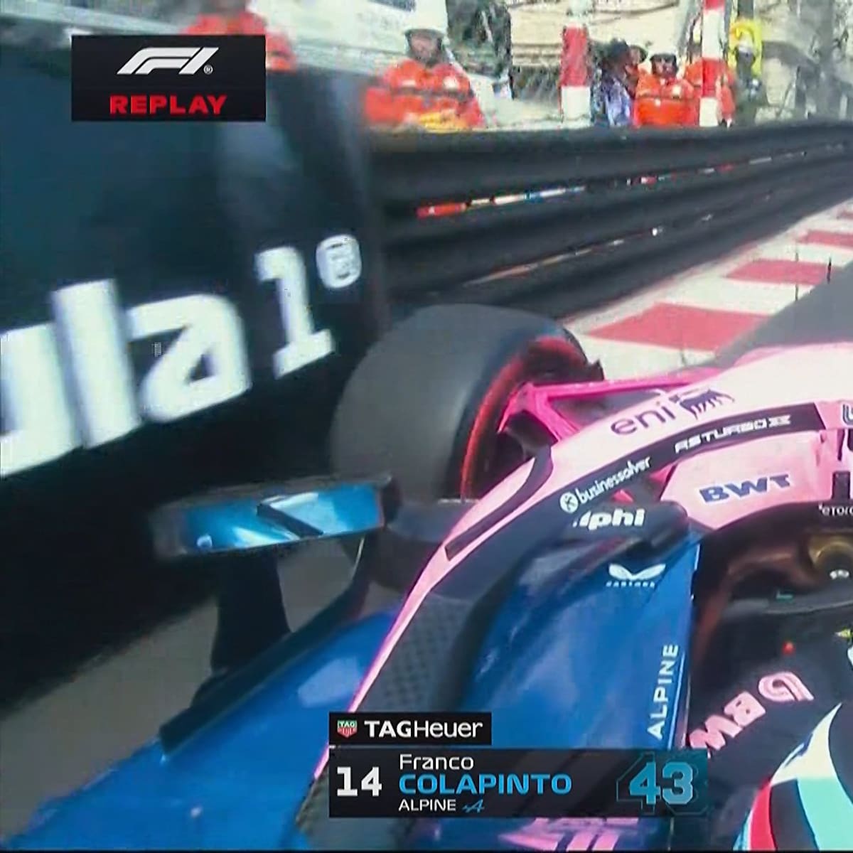 VIDEO | El choque de Franco Colapinto en las prácticas libres del Gran Premio de Mónaco