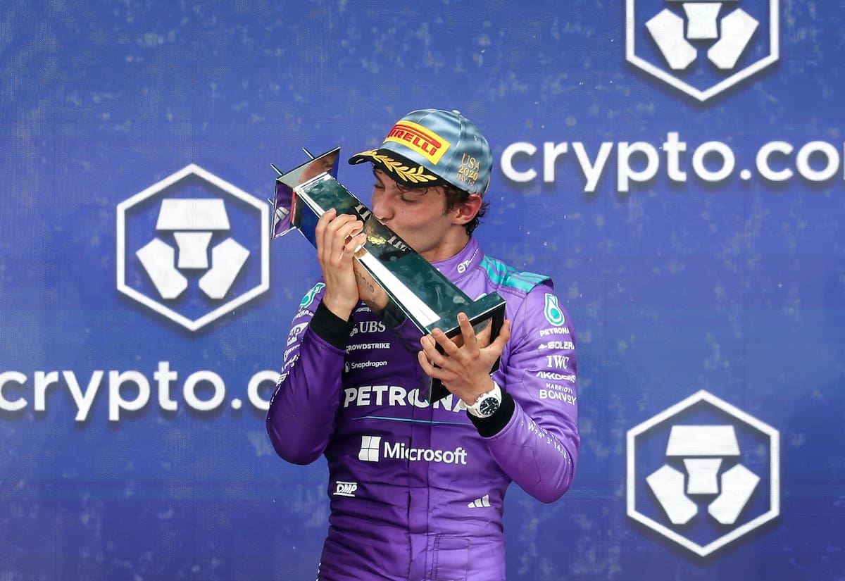 Andrea Kimi Antonelli se quedó con el Gran Premio de Miami. Foto: EFE.
