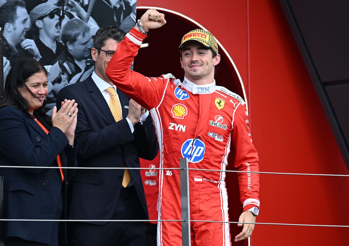 Charles Leclerc ganó en Silverstone. Foto: EFE.