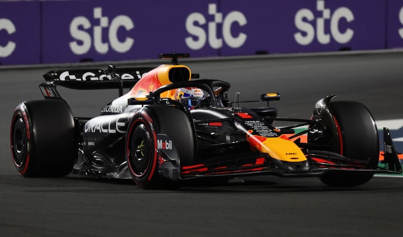 Max Verstappen en el Gran Premio de Arabia Saudita. Este domingo se corre en Monza, Italia. Foto: EFE/Archivo.