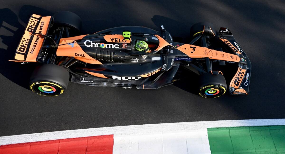 Lando Norris se quedó con la pole del Gran Premio de Italia. EFE